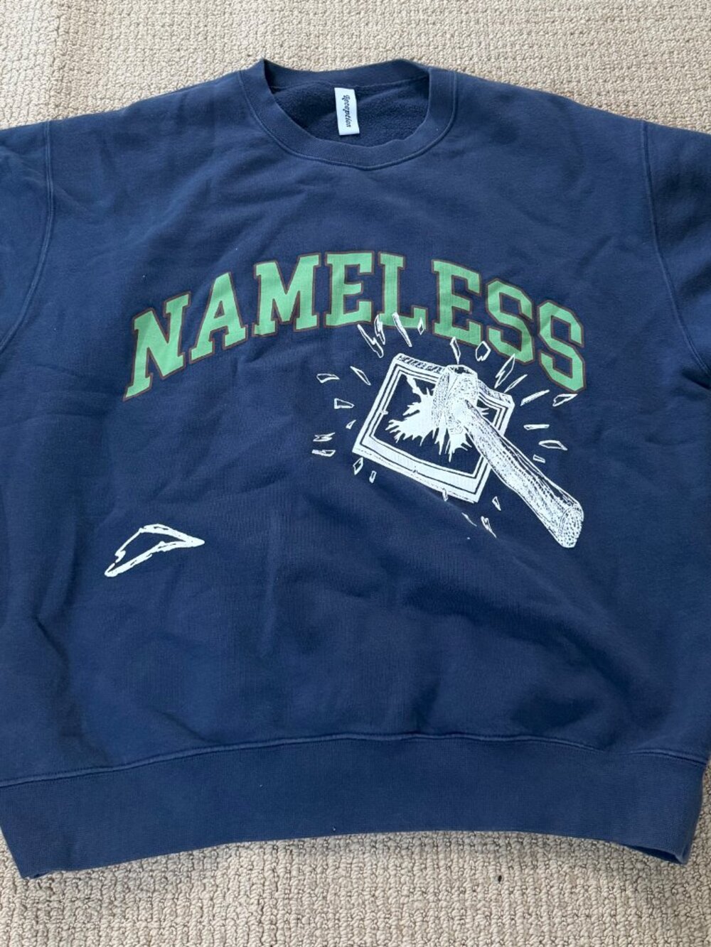 Reception Clothing Nameless Crewneck Sweatshirt Navy Size S